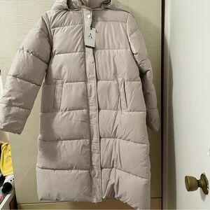 Women's Beige Puffer Jacket